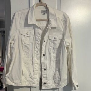 croft & barrow White Denim Jacket